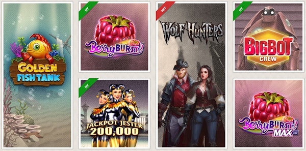 Casinospelen hos Cherry Casino är många