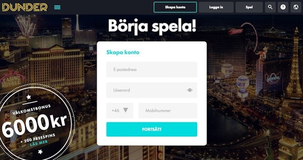 Dunder Casino - Nytt Svenskt Casino 2016