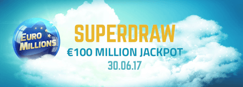 Superdragning med €100 miljoner i potten hos Euro Millions