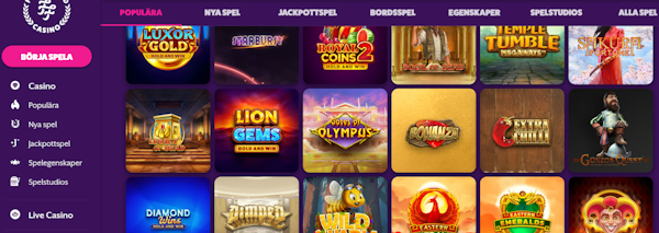 Frank & Fred casino spelutbud