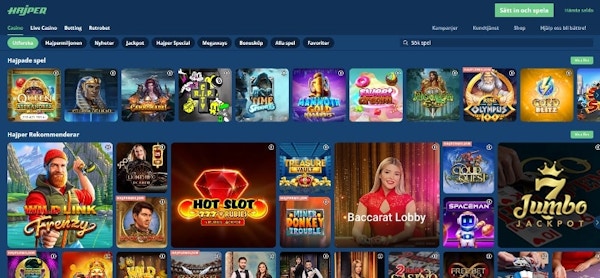Expekt casino spelutbud