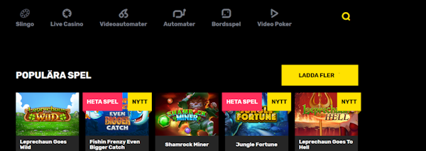 Hyper Casino spelutbud