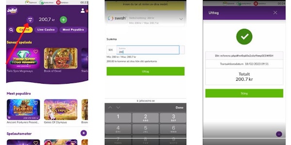 Jalla! casino uttag
