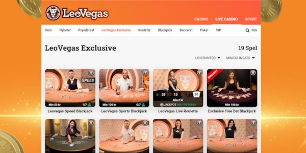 Svenska spelare får tillgång till exklusiva livespel genom LeoVegas Exclusive