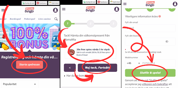 Mamamia Bingo casino registrering