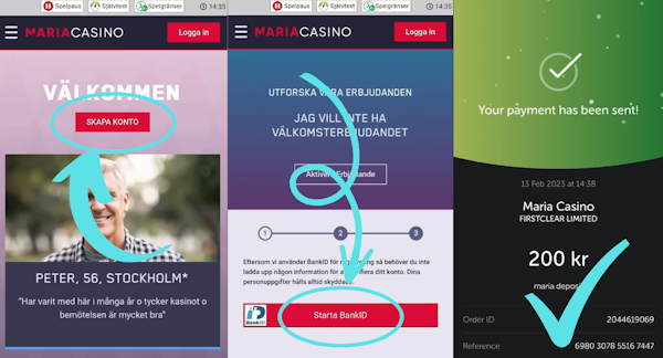 Maria casino registrering
