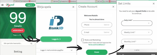 Paf casino registrering