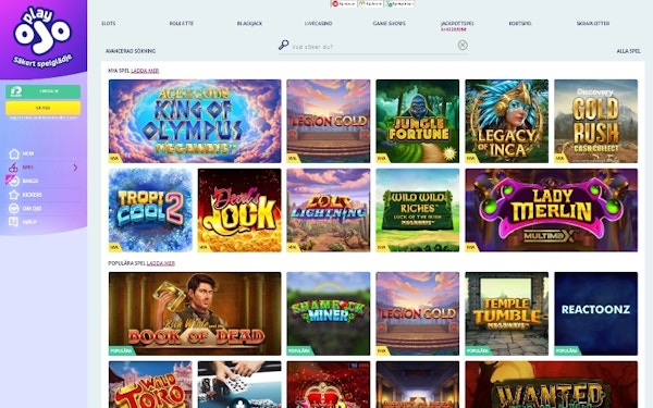 Snabbare casino spelutbud