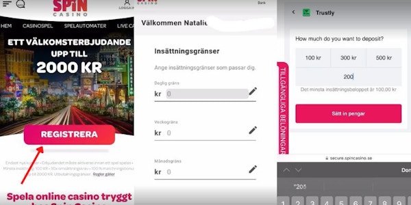Spincasino registrering