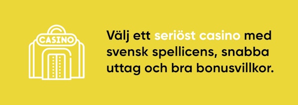 Välj ett säkert & seriöst casino med licens