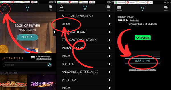 VoodooDreams casino uttag