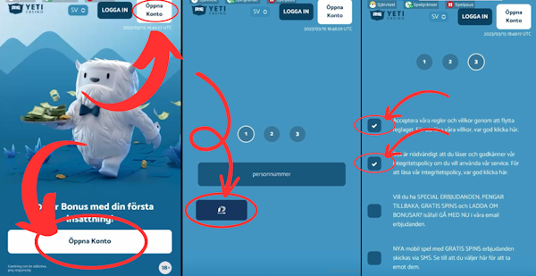 Yeti Casino registrering