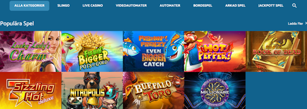 Yeti Casino spelutbud